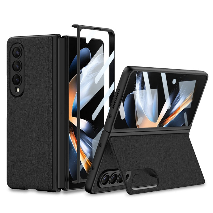 Custodia per telefono in pelle pieghevole ultrasottile integrata GKK con supporto, For Samsung Galaxy Z Fold4