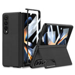 Custodia per telefono in pelle pieghevole ultrasottile integrata GKK con supporto, For Samsung Galaxy Z Fold4