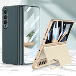 Custodia per telefono in pelle pieghevole ultrasottile integrata GKK con supporto, For Samsung Galaxy Z Fold4