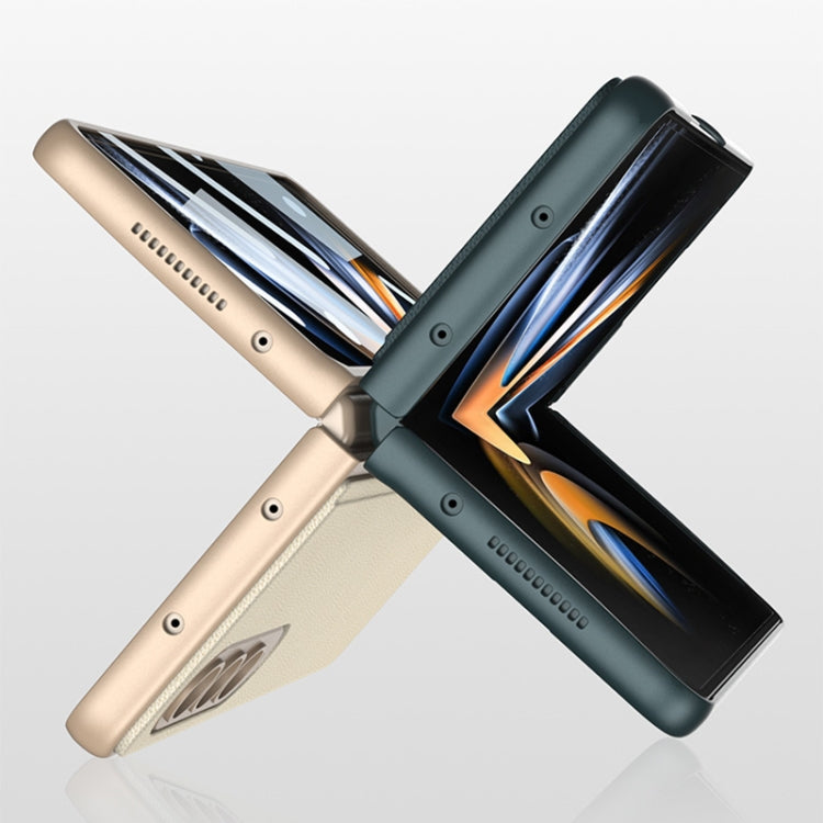 Custodia per telefono in pelle pieghevole ultrasottile integrata GKK con supporto, For Samsung Galaxy Z Fold4