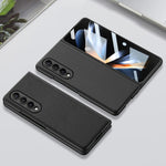 Custodia per telefono in pelle pieghevole ultrasottile integrata GKK con supporto, For Samsung Galaxy Z Fold4