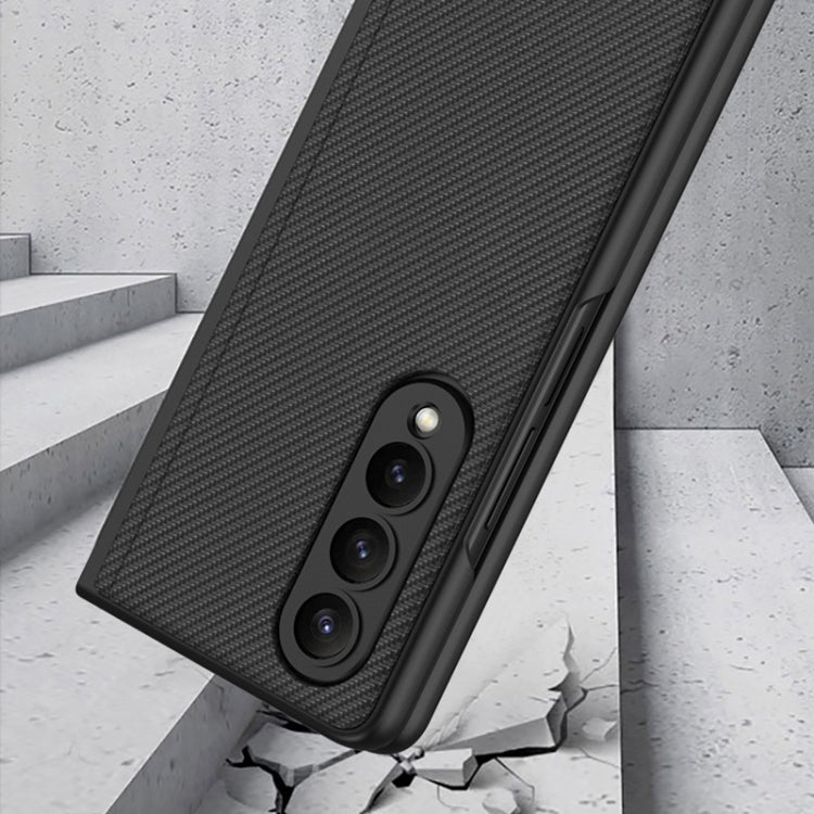 Custodia per telefono in pelle pieghevole ultrasottile integrata GKK con supporto, For Samsung Galaxy Z Fold4