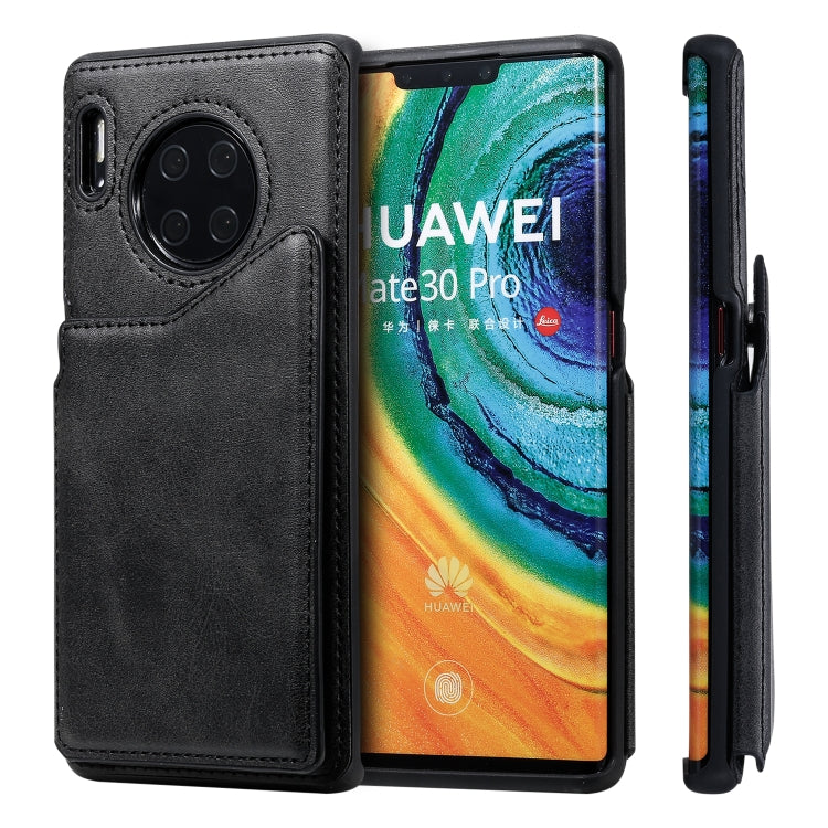 Custodia protettiva antiurto in vitello con supporto, slot per schede e telaio, For Galaxy S10, For Huawei Mate 30, For Huawei Mate 30 Pro
