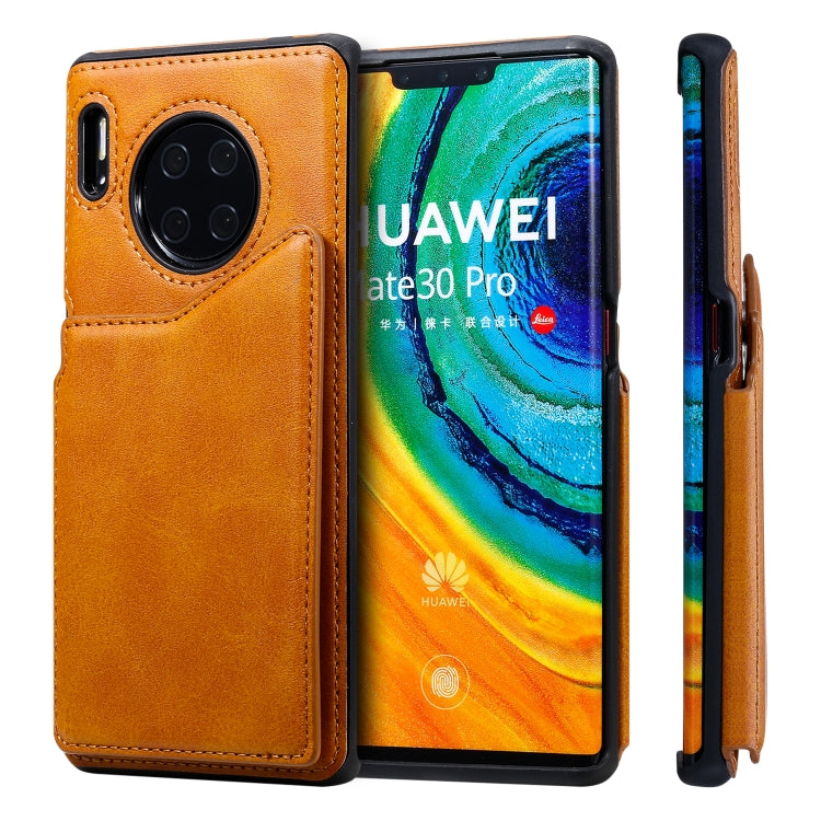 Custodia protettiva antiurto in vitello con supporto, slot per schede e telaio, For Galaxy S10, For Huawei Mate 30, For Huawei Mate 30 Pro