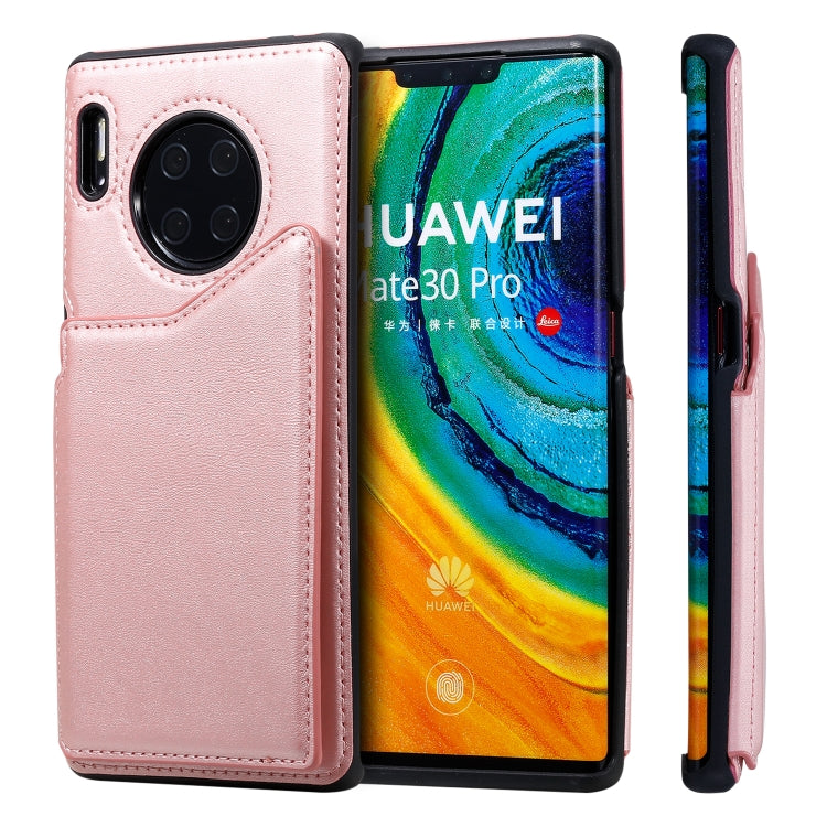 Custodia protettiva antiurto in vitello con supporto, slot per schede e telaio, For Galaxy S10, For Huawei Mate 30, For Huawei Mate 30 Pro