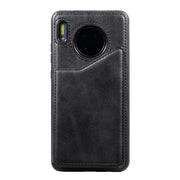 Custodia protettiva antiurto in vitello con supporto, slot per schede e telaio, For Galaxy S10, For Huawei Mate 30, For Huawei Mate 30 Pro