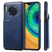 Custodia protettiva antiurto in vitello con supporto, slot per schede e telaio, For Galaxy S10, For Huawei Mate 30, For Huawei Mate 30 Pro