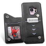 Custodia portafoglio in ecopelle con slot carte per Samsung
