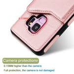 Custodia portafoglio in ecopelle con slot carte per Samsung