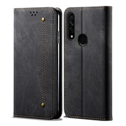 Custodia in pelle a conchiglia orizzontale in stile casual con texture denim con supporto, slot per schede e portafoglio, For OPPO A8 / A31 (2020), For OPPO A91 / F15 / Reno 3, For OPPO Find X2, For OPPO Find X2 Pro, For OPPO Realme X50                ...
