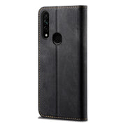 Custodia in pelle a conchiglia orizzontale in stile casual con texture denim con supporto, slot per schede e portafoglio, For OPPO A8 / A31 (2020), For OPPO A91 / F15 / Reno 3, For OPPO Find X2, For OPPO Find X2 Pro, For OPPO Realme X50                ...