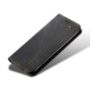 Custodia in pelle a conchiglia orizzontale in stile casual con texture denim con supporto, slot per schede e portafoglio, For OPPO A8 / A31 (2020), For OPPO A91 / F15 / Reno 3, For OPPO Find X2, For OPPO Find X2 Pro, For OPPO Realme X50                ...