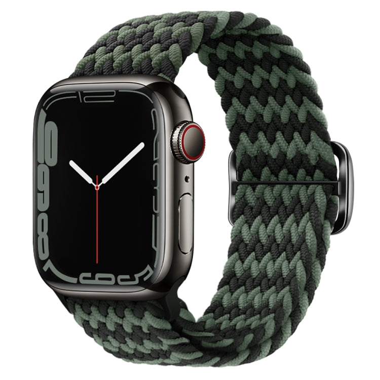 Cinturino per orologio intrecciato in nylon con fibbia, For Apple Watch Ultra 49mm / Series 8&7 45mm / SE 2&6&SE&5&4 44mm / 3&2&1 42mm