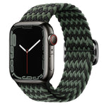 Cinturino per orologio intrecciato in nylon con fibbia, For Apple Watch Ultra 49mm / Series 8&7 45mm / SE 2&6&SE&5&4 44mm / 3&2&1 42mm