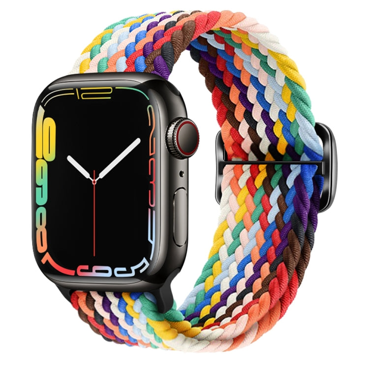 Cinturino per orologio intrecciato in nylon con fibbia, For Apple Watch Ultra 49mm / Series 8&7 45mm / SE 2&6&SE&5&4 44mm / 3&2&1 42mm