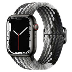 Cinturino per orologio intrecciato in nylon con fibbia, For Apple Watch Ultra 49mm / Series 8&7 45mm / SE 2&6&SE&5&4 44mm / 3&2&1 42mm