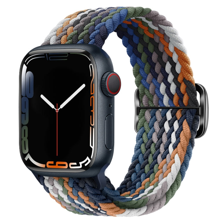 Cinturino per orologio intrecciato in nylon con fibbia, For Apple Watch Ultra 49mm / Series 8&7 45mm / SE 2&6&SE&5&4 44mm / 3&2&1 42mm