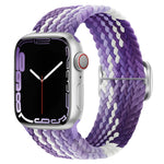 Cinturino per orologio intrecciato in nylon con fibbia, For Apple Watch Ultra 49mm / Series 8&7 45mm / SE 2&6&SE&5&4 44mm / 3&2&1 42mm