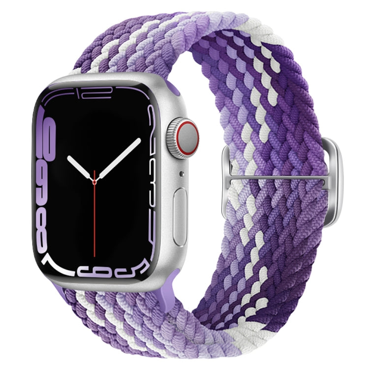 Cinturino per orologio intrecciato in nylon con fibbia, For Apple Watch Ultra 49mm / Series 8&7 45mm / SE 2&6&SE&5&4 44mm / 3&2&1 42mm