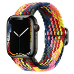 Cinturino per orologio intrecciato in nylon con fibbia, For Apple Watch Ultra 49mm / Series 8&7 45mm / SE 2&6&SE&5&4 44mm / 3&2&1 42mm