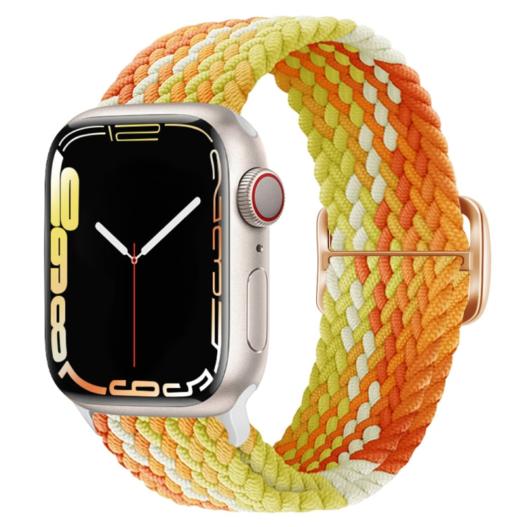 Cinturino per orologio intrecciato in nylon con fibbia, For Apple Watch Ultra 49mm / Series 8&7 45mm / SE 2&6&SE&5&4 44mm / 3&2&1 42mm