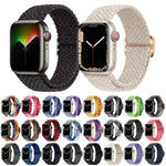 Cinturino per orologio intrecciato in nylon con fibbia, For Apple Watch Ultra 49mm / Series 8&7 45mm / SE 2&6&SE&5&4 44mm / 3&2&1 42mm