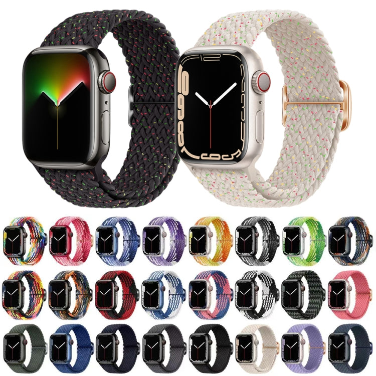 Cinturino per orologio intrecciato in nylon con fibbia, For Apple Watch Ultra 49mm / Series 8&7 45mm / SE 2&6&SE&5&4 44mm / 3&2&1 42mm