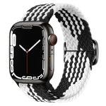 Cinturino per orologio intrecciato in nylon con fibbia, For Apple Watch Series 8&7 41mm / SE 2&6&SE&5&4 40mm / 3&2&1 38mm