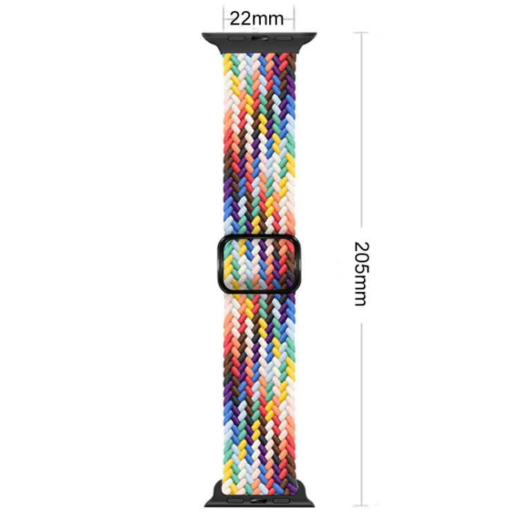 Cinturino per orologio intrecciato in nylon con fibbia, For Apple Watch Series 8&7 41mm / SE 2&6&SE&5&4 40mm / 3&2&1 38mm