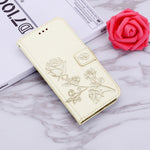 Custodia in pelle PU con vibrazione orizzontale in rilievo rosa con supporto, slot per carte e portafoglio, For Xiaomi Redmi Note 9 Pro, For Huawei P40, For Huawei P40 Lite, For Galaxy M31