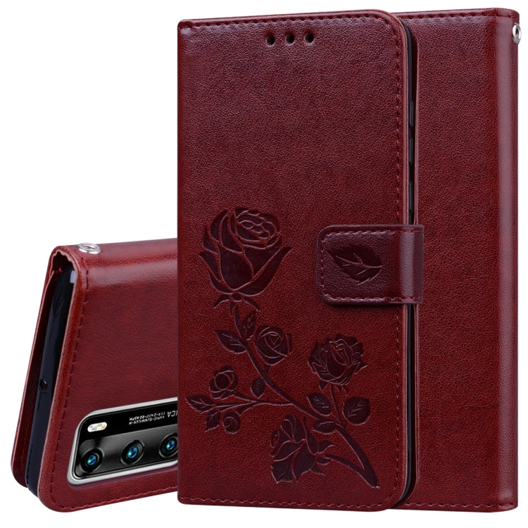 Custodia in pelle PU con vibrazione orizzontale in rilievo rosa con supporto, slot per carte e portafoglio, For Xiaomi Redmi Note 9 Pro, For Huawei P40, For Huawei P40 Lite, For Galaxy M31
