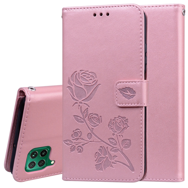 Custodia in pelle PU con vibrazione orizzontale in rilievo rosa con supporto, slot per carte e portafoglio, For Xiaomi Redmi Note 9 Pro, For Huawei P40, For Huawei P40 Lite, For Galaxy M31