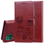 Custodia in pelle PU con vibrazione orizzontale in rilievo rosa con supporto, slot per carte e portafoglio, For Xiaomi Redmi Note 9 Pro, For Huawei P40, For Huawei P40 Lite, For Galaxy M31