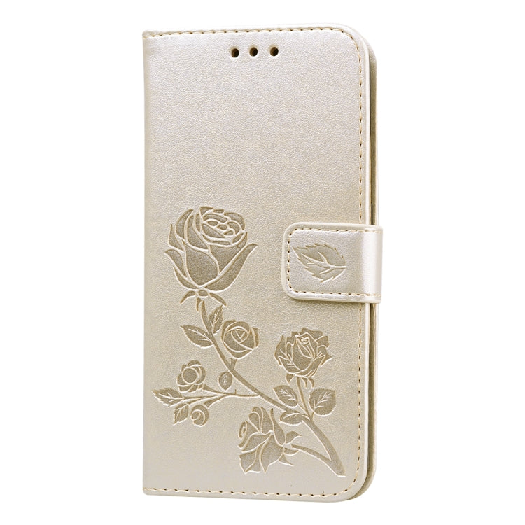 Custodia in pelle PU con vibrazione orizzontale in rilievo rosa con supporto, slot per carte e portafoglio, For Galaxy A01