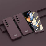 Custodia a libro per telefono a copertura totale ultrasottile integrata GKK, For Samsung Galaxy Z Fold4