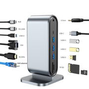 Adattatore HUB multi-interfaccia verticale USB-C/Type-C 12 in 1