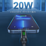 awei CL-123L Cavo di ricarica rapida dati da USB-C/Type-C a 8 pin da 1 m, CL-123L