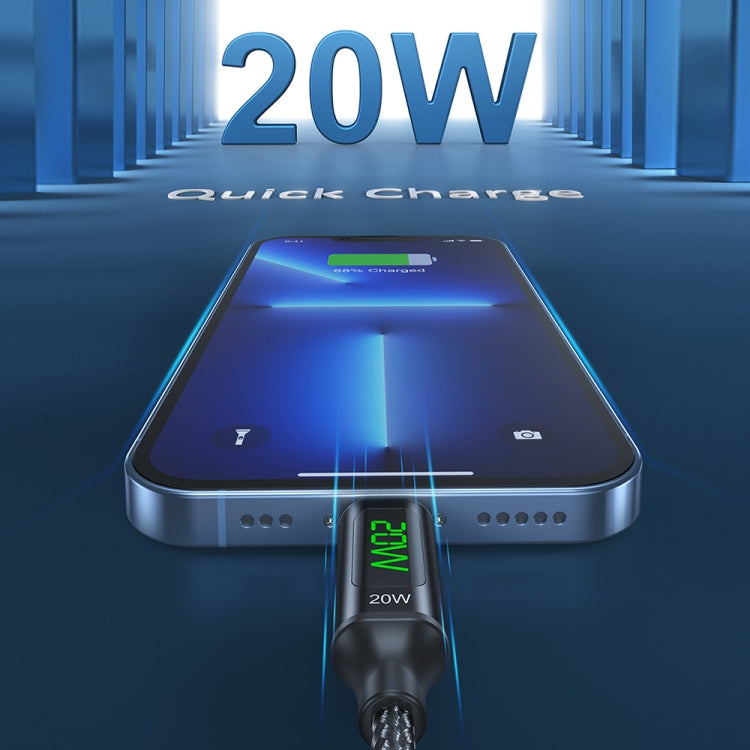 awei CL-123L Cavo di ricarica rapida dati da USB-C/Type-C a 8 pin da 1 m, CL-123L
