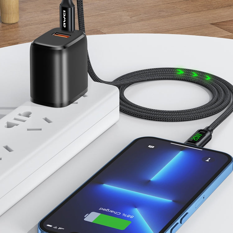 awei CL-123L Cavo di ricarica rapida dati da USB-C/Type-C a 8 pin da 1 m, CL-123L