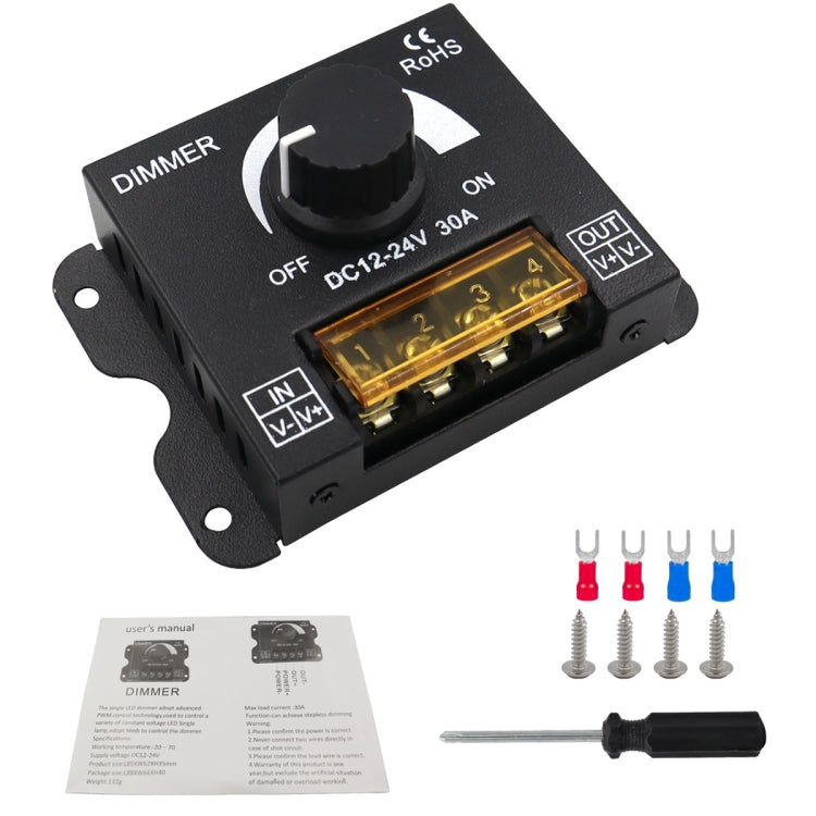 Manopola controller LED Dimmer manuale con kit terminale