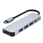 Adattatore HUB docking station USB-C a USB 5 in 1 con HDMI 4K