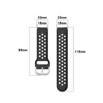 Per Xiaomi Watch / Huawei Honor S1 cinturino da polso sportivo in tinta unita da 18 mm