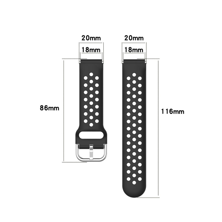 Per Xiaomi Watch / Huawei Honor S1 cinturino da polso sportivo in tinta unita da 18 mm