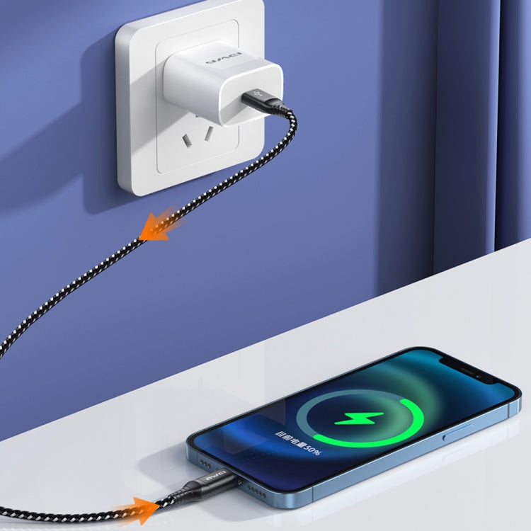 awei CL-126 1.2m 4 in 1 USB a USB-C / Type-C a 8Pin Cavo dati di ricarica veloce, CL-126(Black), CL-126(Blue)