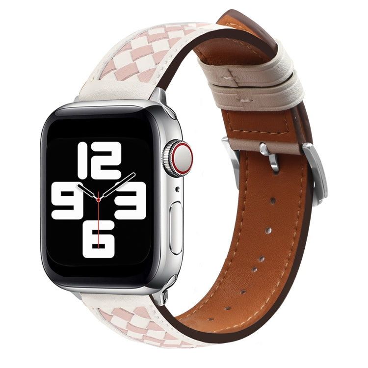 Cinturino intrecciato in vera pelle, For Apple Watch Ultra 49mm / Series 8&7 45mm / SE 2&6&SE&5&4 44mm / 3&2&1 42mm, For Apple Watch Series 8&7 41mm / SE 2&6&SE&5&4 40mm / 3&2&1 38mm