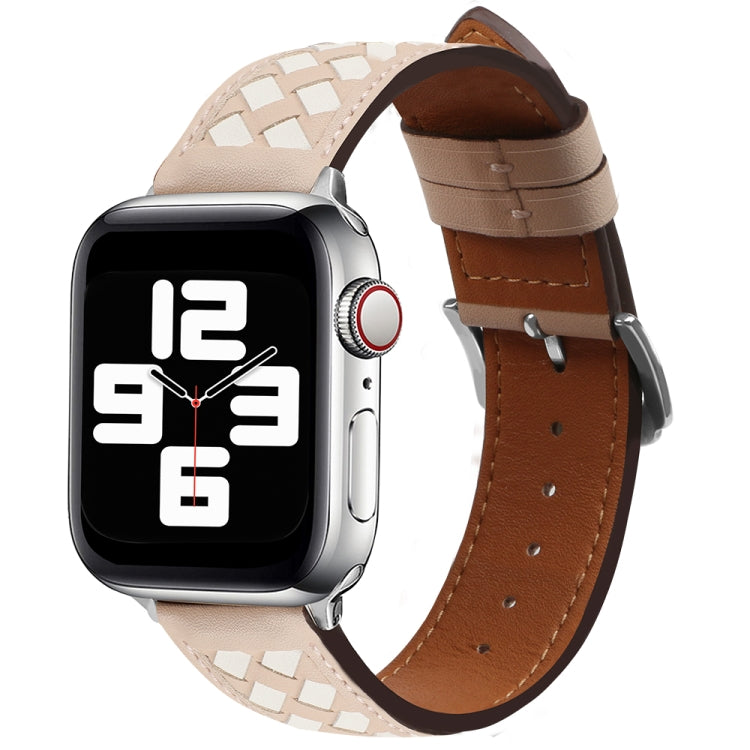 Cinturino intrecciato in vera pelle, For Apple Watch Ultra 49mm / Series 8&7 45mm / SE 2&6&SE&5&4 44mm / 3&2&1 42mm, For Apple Watch Series 8&7 41mm / SE 2&6&SE&5&4 40mm / 3&2&1 38mm