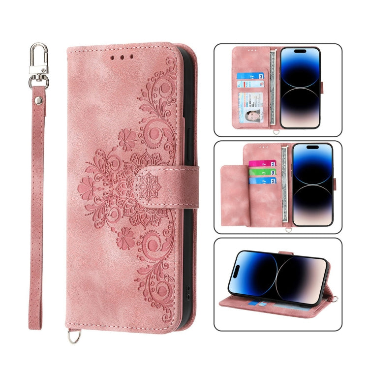 Custodia per telefono in pelle con portafoglio in rilievo con fiori al tatto, For iPhone 14, For iPhone 14 Plus, For iPhone 14 Pro, For iPhone 14 Pro Max