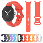 Per Google Pixel Watch cinturino in silicone monocolore, Man, Women