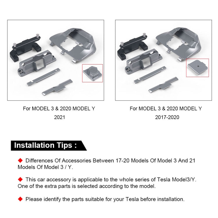 Per supporto girevole per monitor per auto Tesla Model 3 / Y 2017-2022, For Tesla Model 3