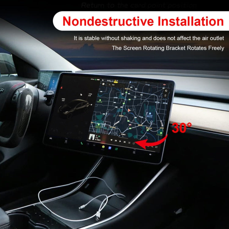 Per supporto girevole per monitor per auto Tesla Model 3 / Y 2017-2022, For Tesla Model 3